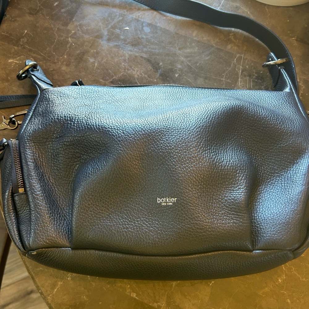 Navy blue leather Botkier bag